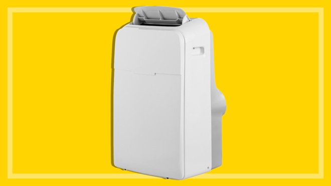 air purifier on yellow background
